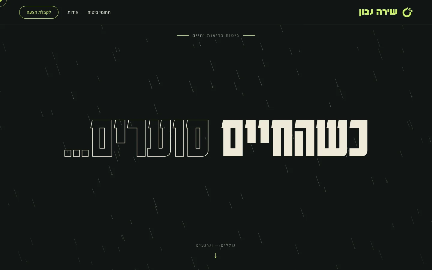 שירה נבון — מסך פתיחה: כשהחיים סוערים